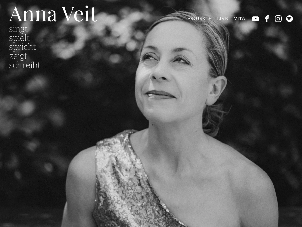 Screenshot der Website für Anna Veit