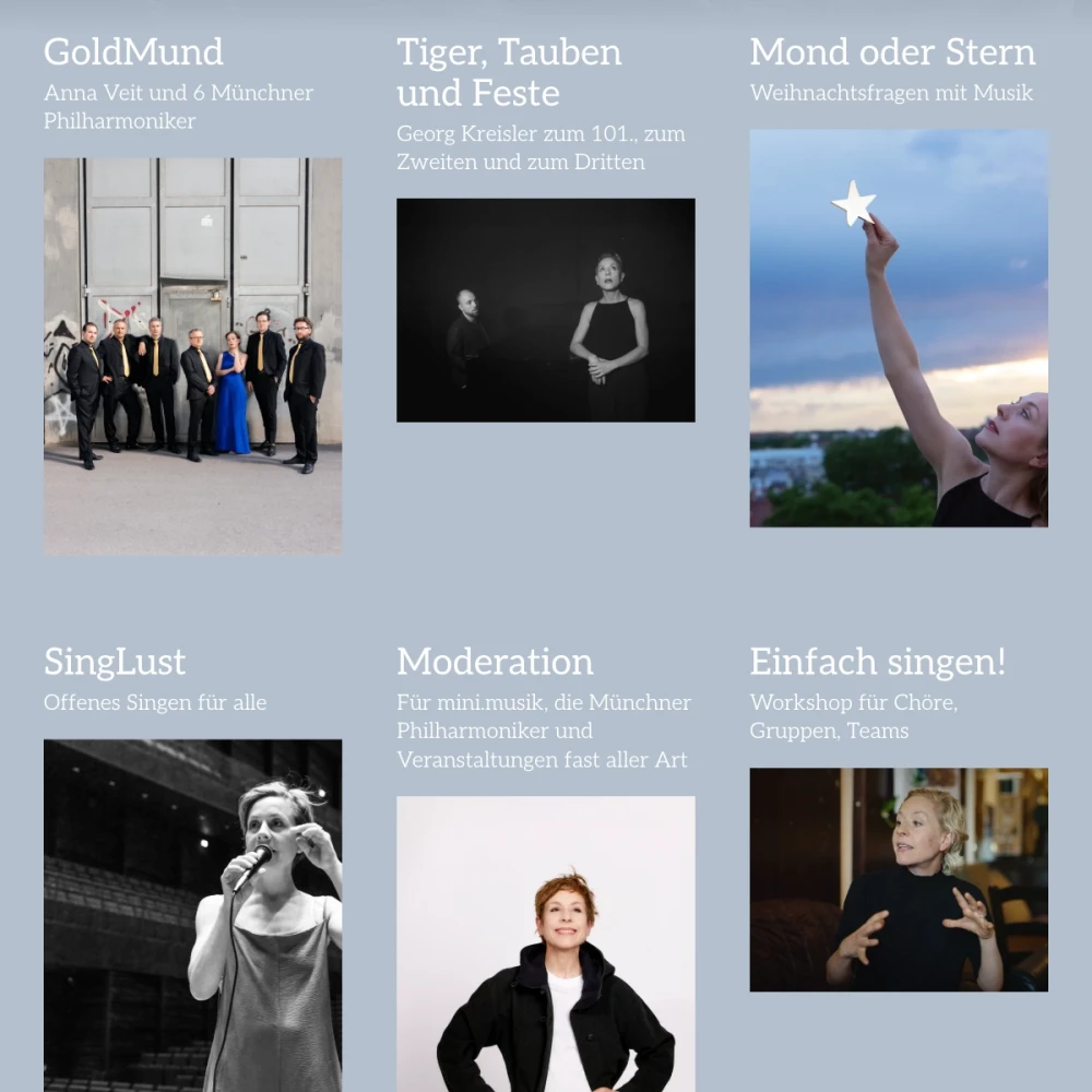 Screenshot der Website für Anna Veit auf dem Tablet