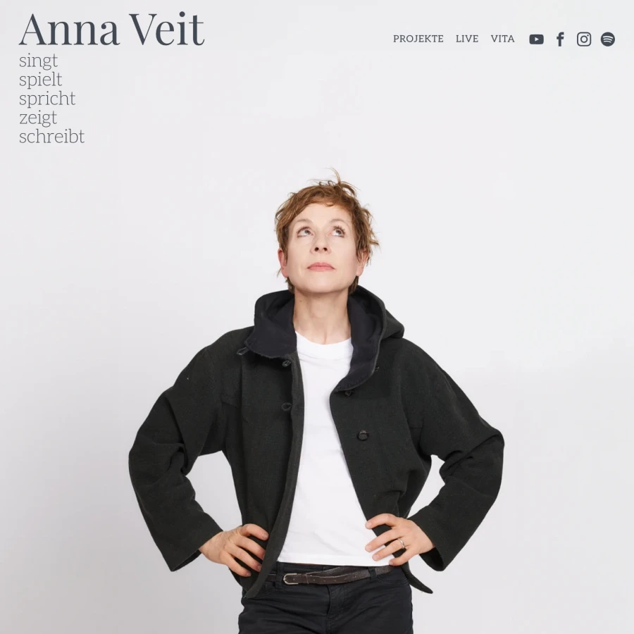 Screenshot der Website für Anna Veit