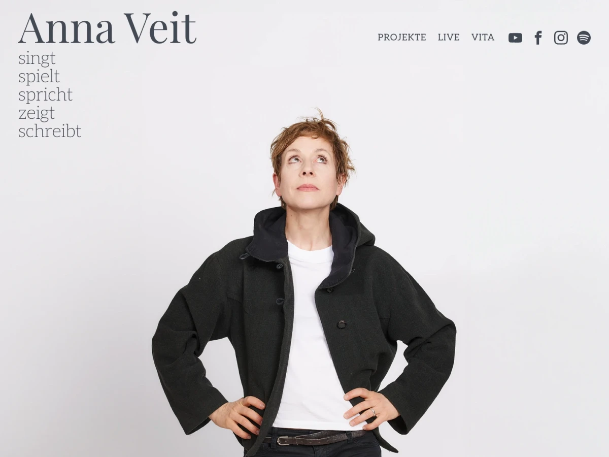 Screenshot der Website für Anna Veit