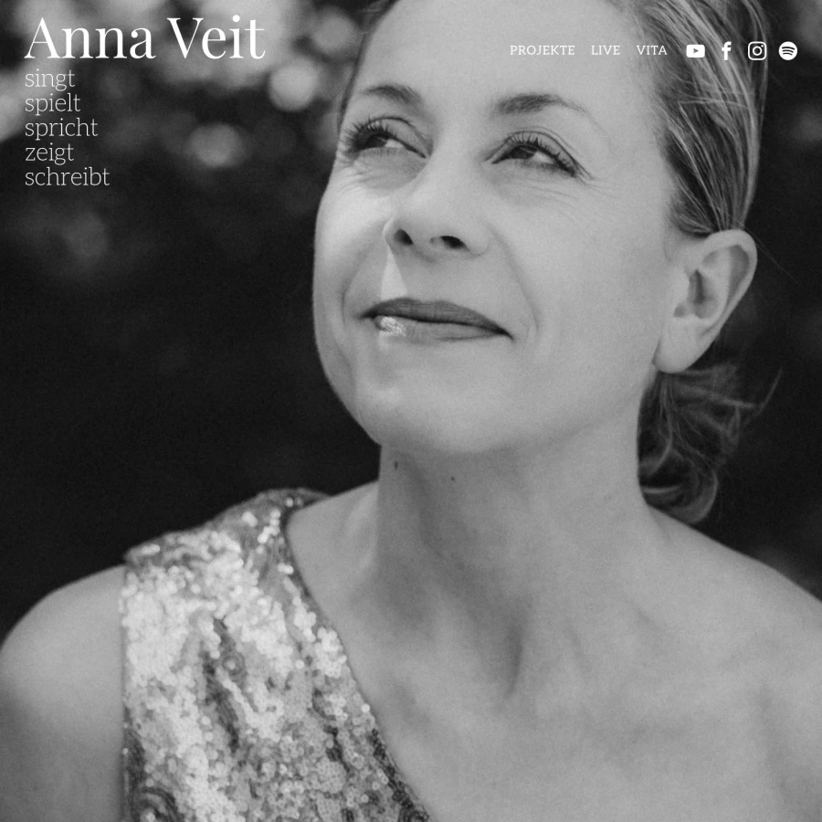 Screenshot der Website für Anna Veit