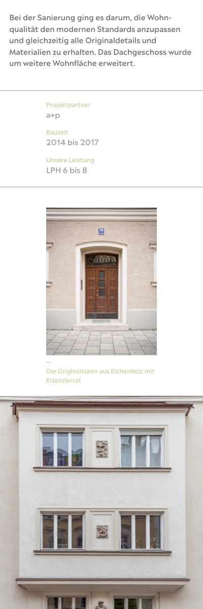 Screenshot der Website für Christian Czinke auf dem Smartphone