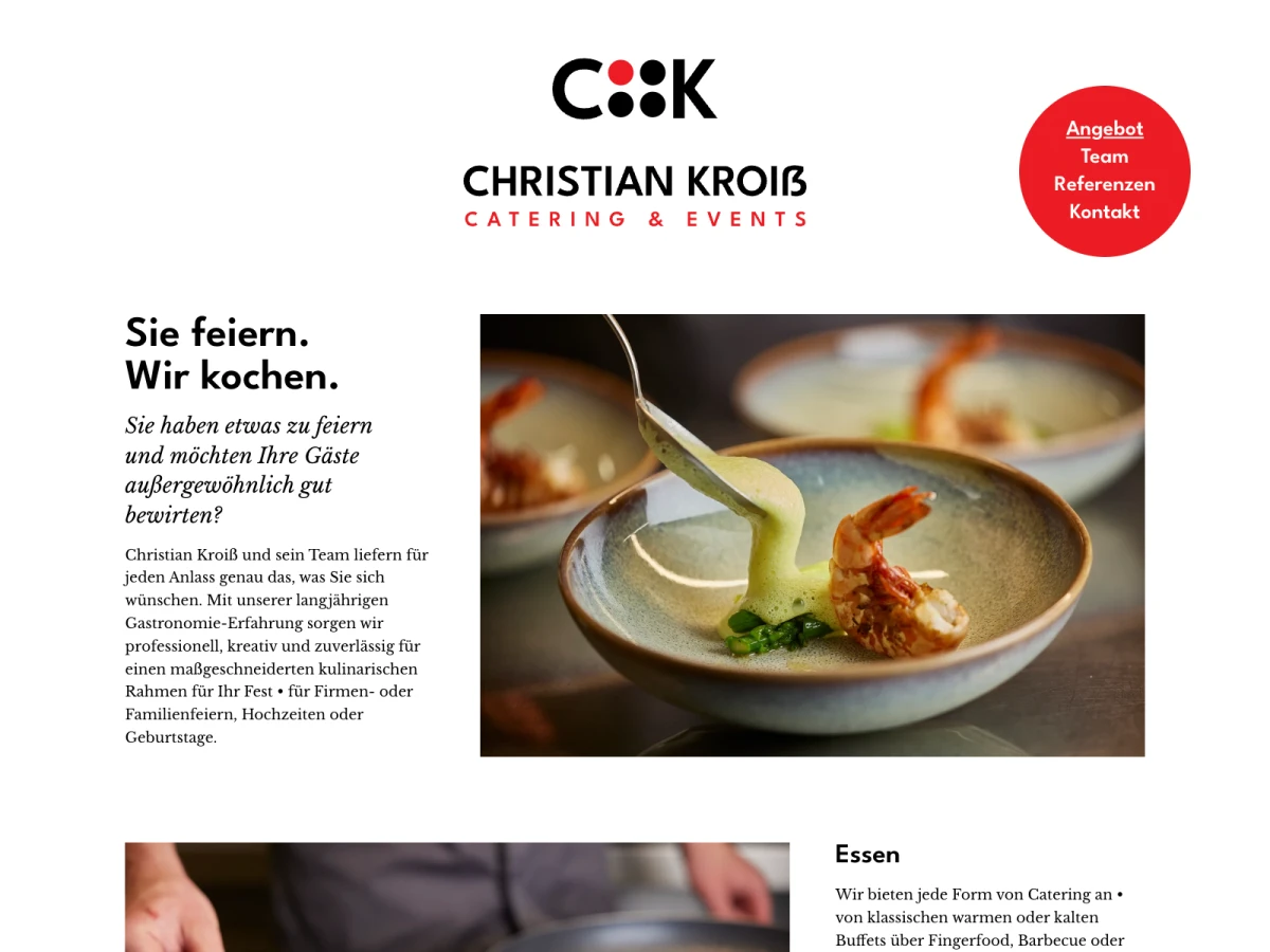 Screenshot der Website für Christian Kroiß