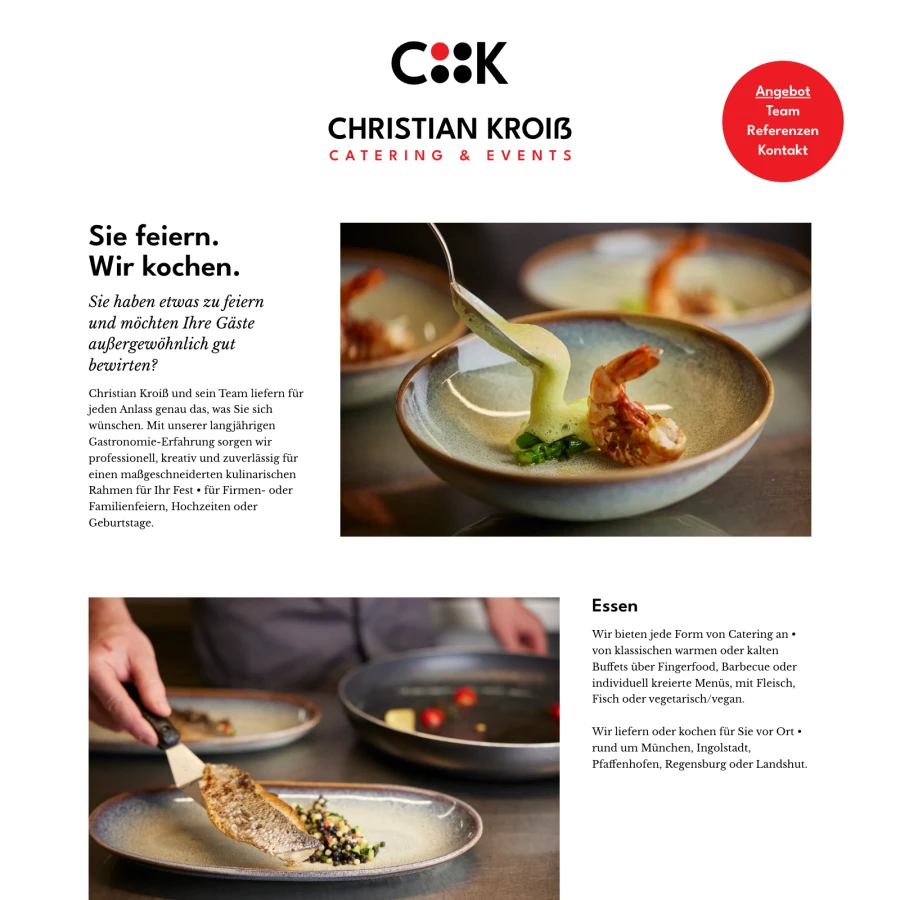Screenshot der Website für Christian Kroiß