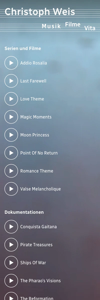 Screenshot der Website für Christoph Weis auf dem Smartphone