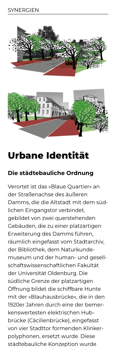 Screenshot der Website für Manuela Rademaker auf dem Smartphone