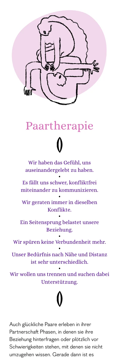 Screenshot der Website für Patricia Koob auf dem Smartphone