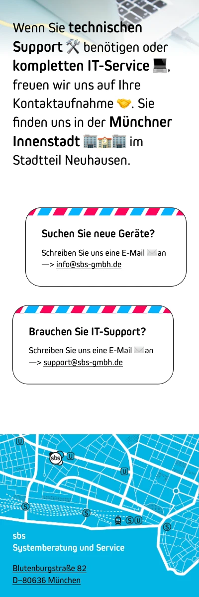 Screenshot der Website für sbs auf dem Smartphone
