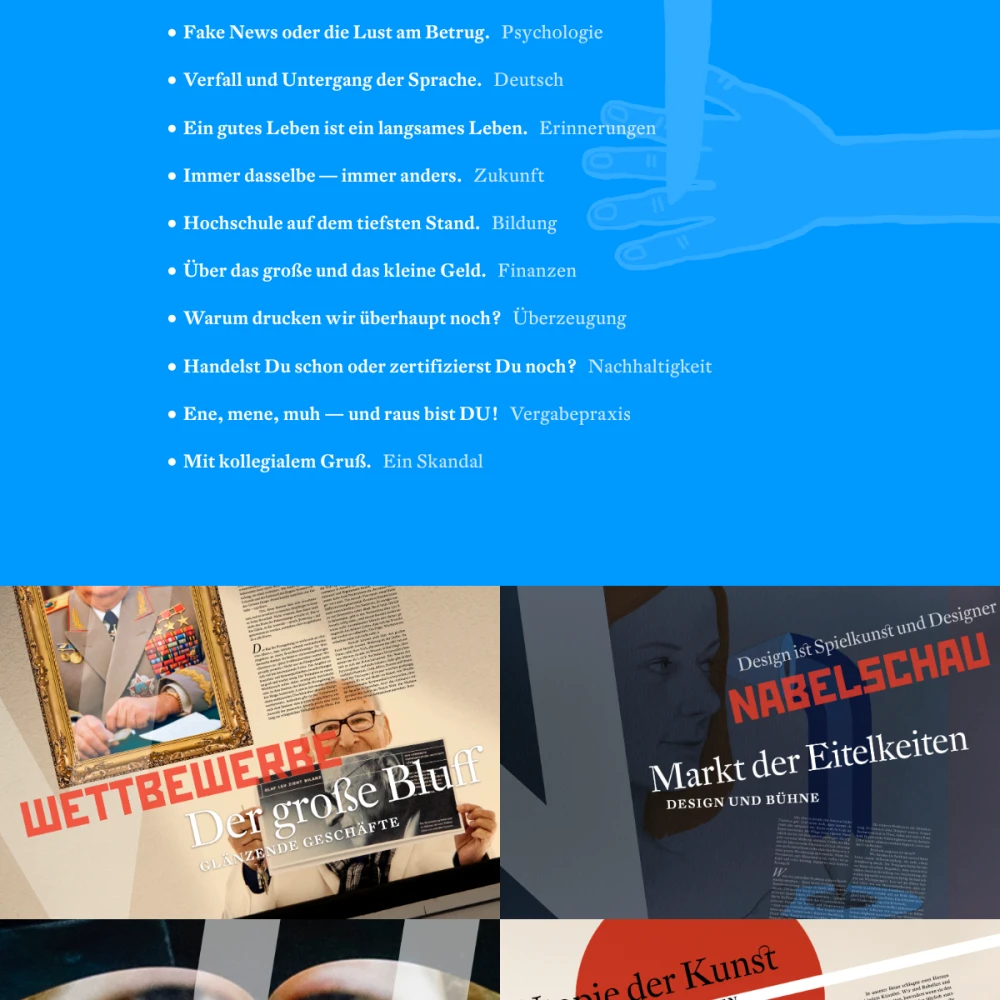 Screenshot der Website für Schwarzdenker auf dem Tablet