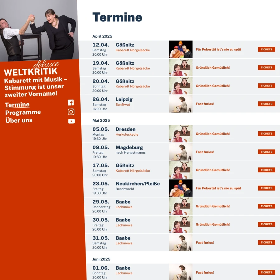 Screenshot der Website für Weltkritik